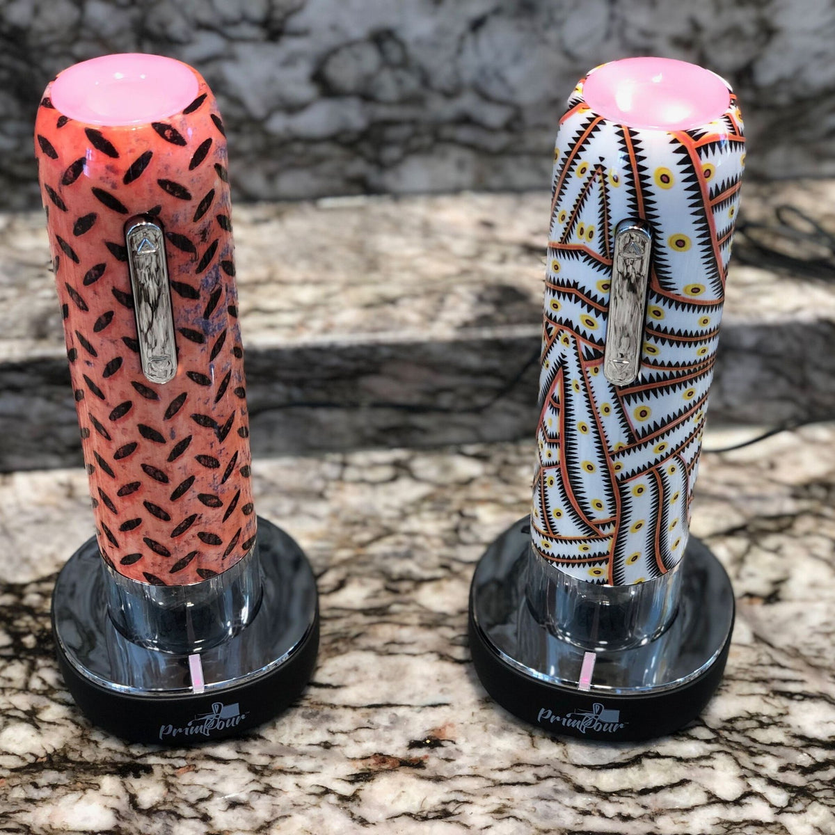 PrimPour limited edition electric wine openers hand-dipped light up when charging